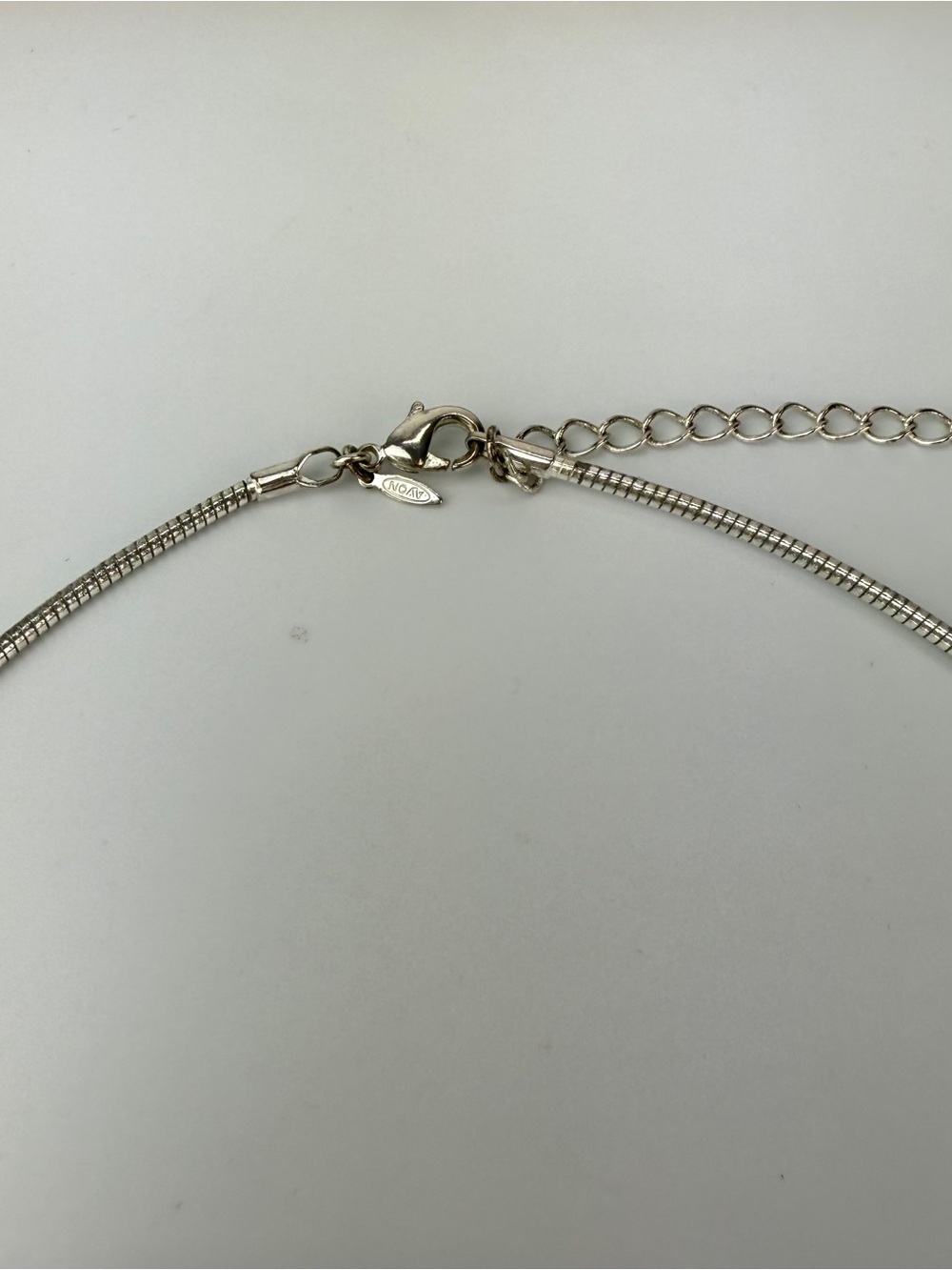Avon Nina Ricci Light Blue Crystal Flower Silver Tone Coil Necklace - Picture 5 of 8